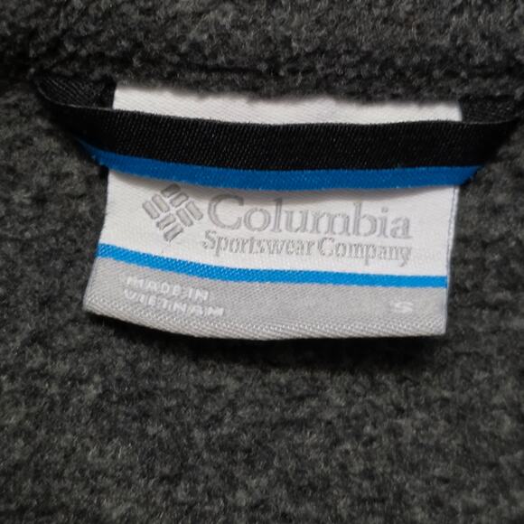 Columbia Michigan Wolverines Fleece Jacket Men’s S Gray Full Zip - Picture 4 of 8